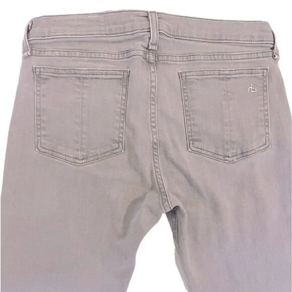 Rag & Bone Gray Skinny Low Rise Denim Jeans - Picture 6 of 9